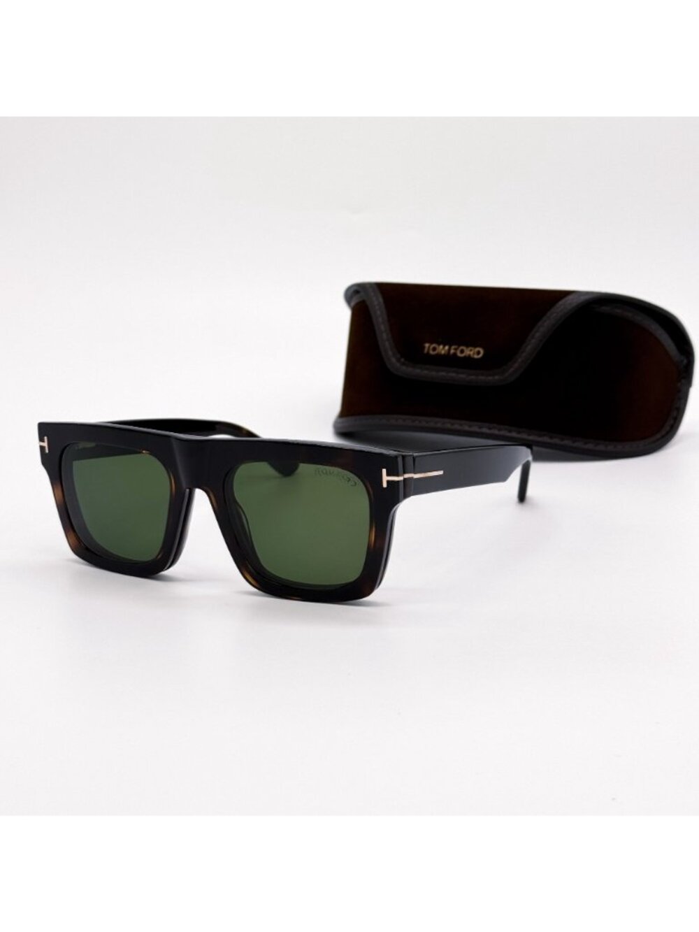 NEW TOM FORD SUNGLASSES TOM FORD TF6068 052 HAVANA GREEN MEN CLIP-ON FT6068 052